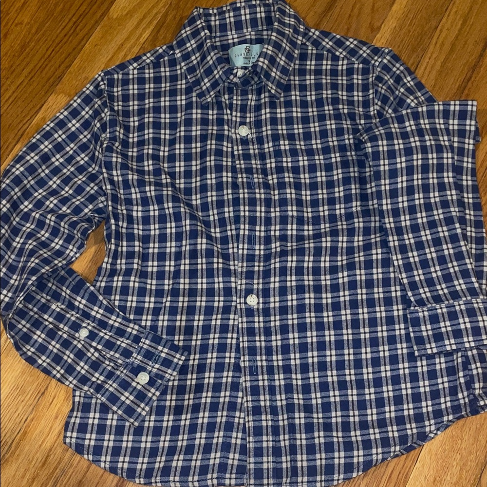 Class Club Navy and White Checkered Shirt